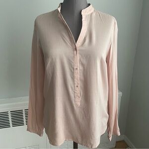 Premise Light Pink buttoned Henley Blouse